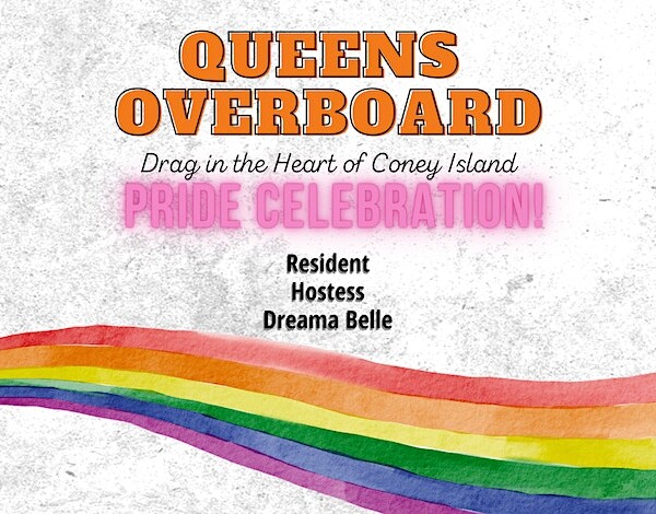 QUEENS OVERBOARD DRAG SHOW GRAPHIC